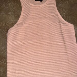 Giorgio Armani Ribbed Knit Tank in Light Pink/Peach- Sz M